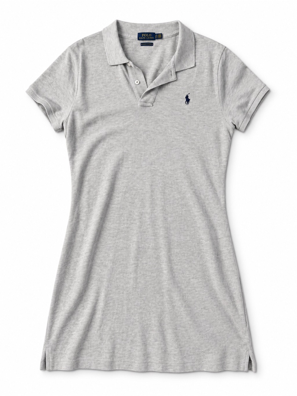 Polo by Ralph Lauren Light Gray Short-Sleeve Polo Mini Dress